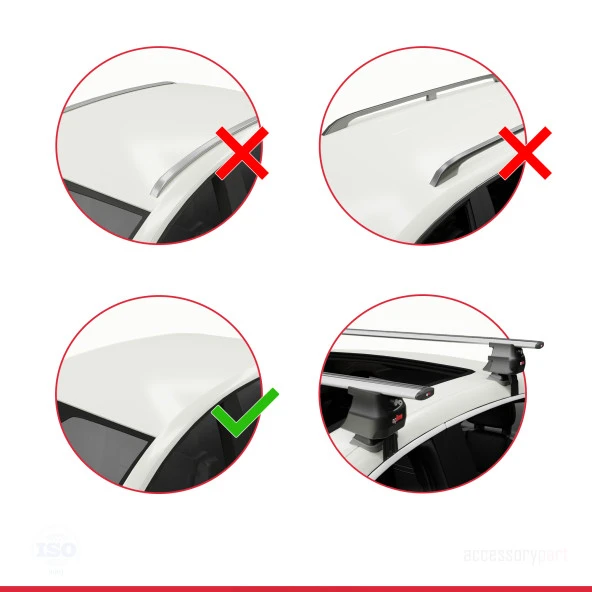 Citroen C4 Picasso (MK2) 2013-2018 Arası ile uyumlu ACE-4 Ara Atkı Tavan Barı GRİ - 3