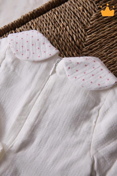 Babydola Müslin Kız Bebek Bayramlık Uzun Kollu Elbise 15178 - 5