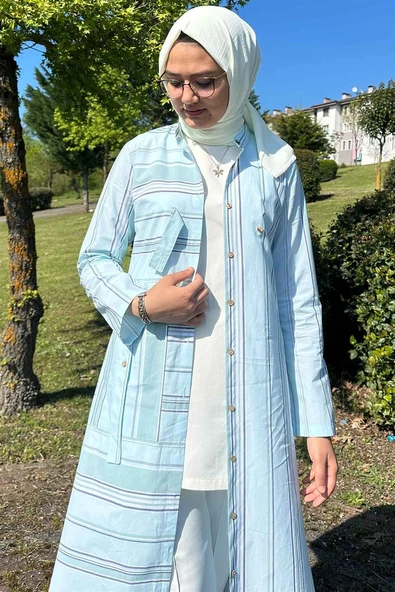 Yeşim Su Yeşili Pamuk Kap - 3