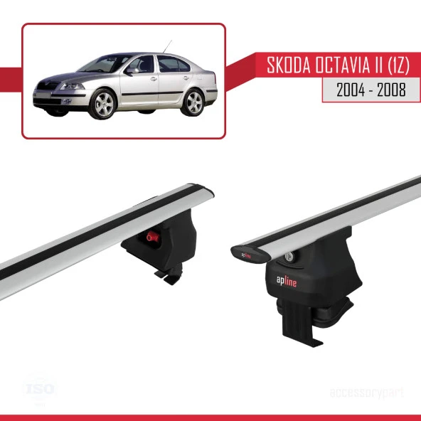 Skoda Octavia II (1Z) 2004-2008 Arası ile uyumlu ACE-4 Ara Atkı Tavan Barı GRİ - 4