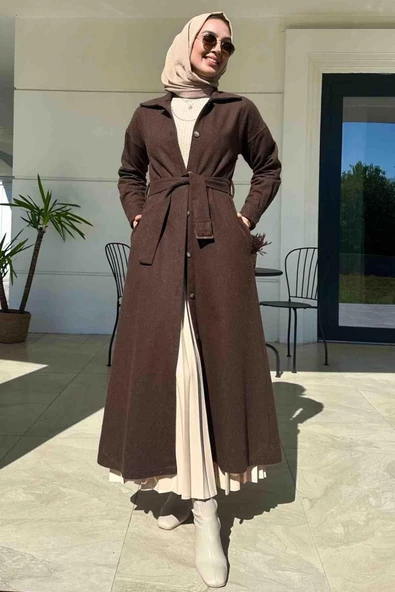 Asmin Kaşe Kaban Kahve - 4