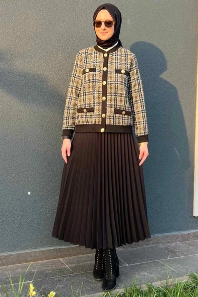 Dilan Simli Yeşil Ceket - 4