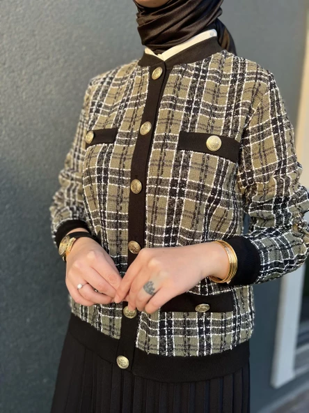 Dilan Simli Yeşil Ceket - 3