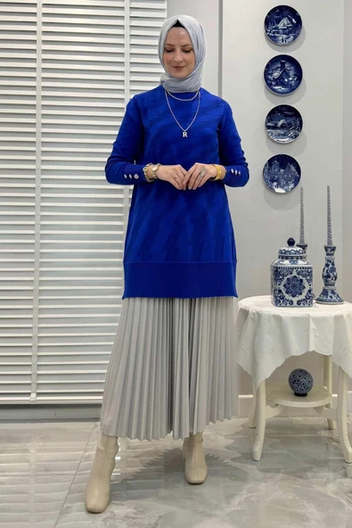 Bilge Saks Triko Tunik - 6