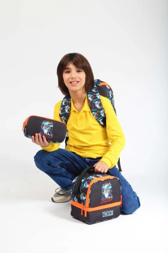Kaukko Kids Sırt Çantası Cube Shark L5175 - 4
