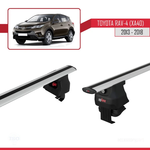 Toyota Rav 4 (XA40) 2013-2018 Arası ile uyumlu ACE-4 Ara Atkı Tavan Barı GRİ - 4