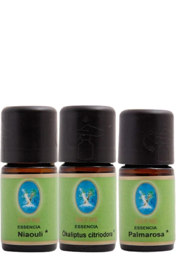 NUKA Organik Niaouli Yağı Palmarosa Yağı Okaliptüs Citriodora Yağı 10 ml 3'lü Paket ürün görseli