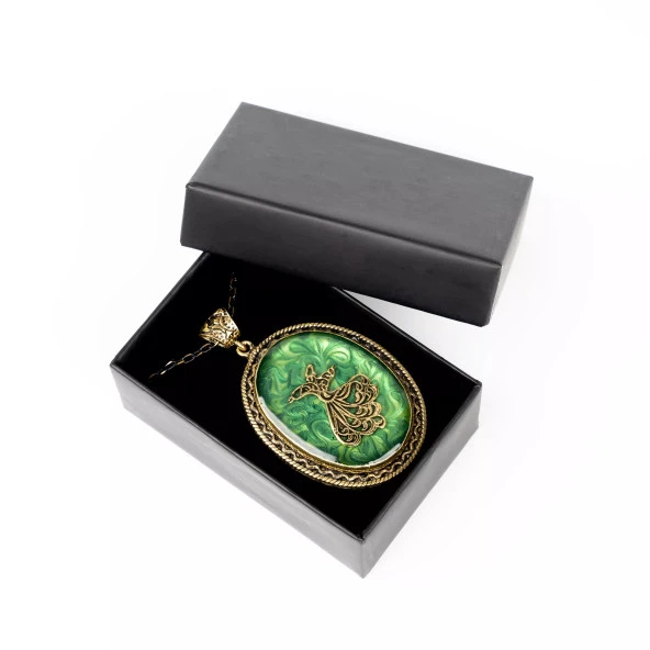 Semazen El İşi Otantik Reçine Kolye Cevşen (1764-4) - 2