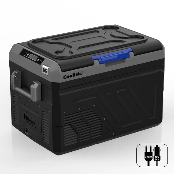 Coolist CLK40 12/24Volt/220Volt 40 Litre Kompresörlü Oto Buzdolabı/Dondurucu - Resim 2