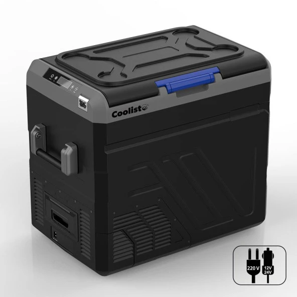 Coolist CLK60 12/24Volt/220Volt 60 Litre Kompresörlü Oto Buzdolabı/Dondurucu - Resim 2