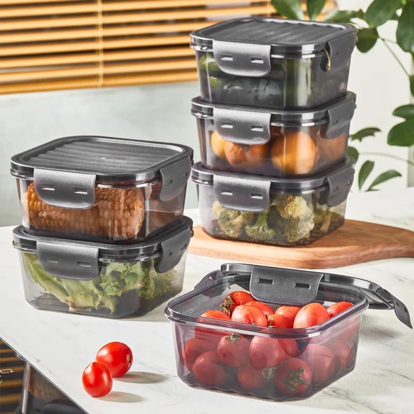 Mithra Life 6 Adet Vakumlu Sızdırmaz Saklama Kabı Seti 400ML 800ML 1400ML MIT1087 - 3