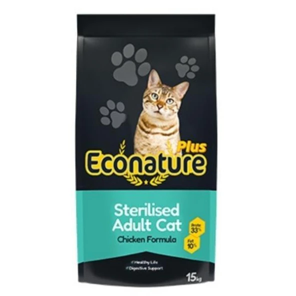 Econature Plus Tavuklu 15 kg Kısırlaştırılmış Kedi Maması