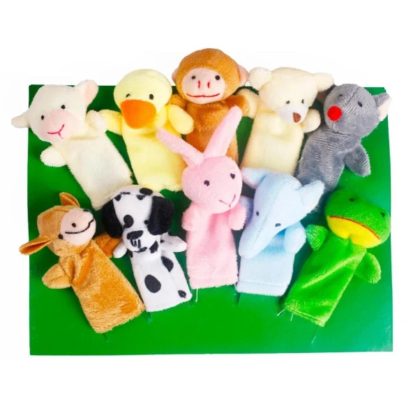 Kızılkaya Oyuncak Parmak Kukla Hayvanlı 10 lu Paket 702632-120 GKO