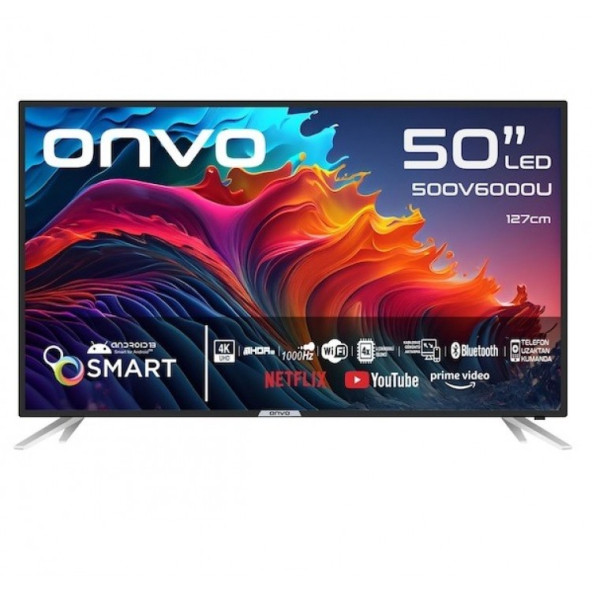Onvo 50OV6000U 50" 4K Ultra HD Android Smart LED TV