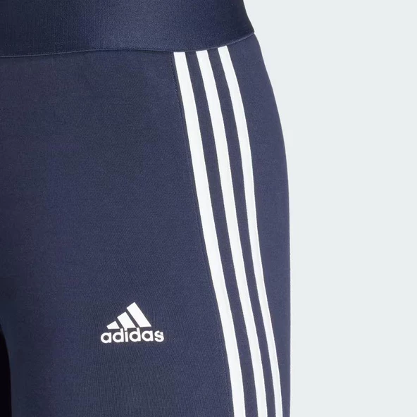 Adidas H07771 Loungewear Essentials 3S Kadın Siyah Tayt - 5