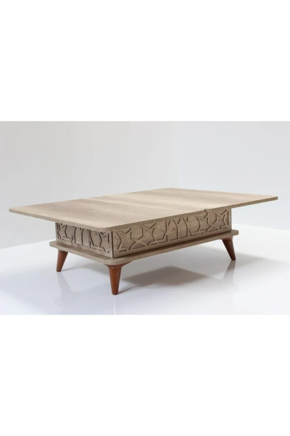 kolexonline Akıllı Sihirli Sehpa 3 Kadameli Cekmeceli Ayaklı Alaska - Resim 5