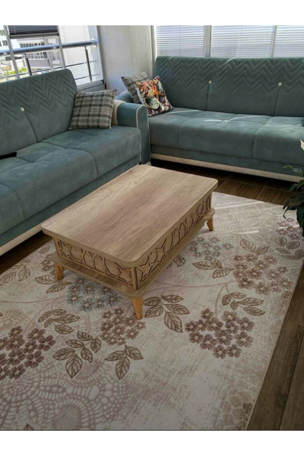 kolexonline Rosa Çok Amaçlı Akıllı Sehpa Sihirli Sehpa Yemek Masası Çay Sehpası Alaska Renk - 4