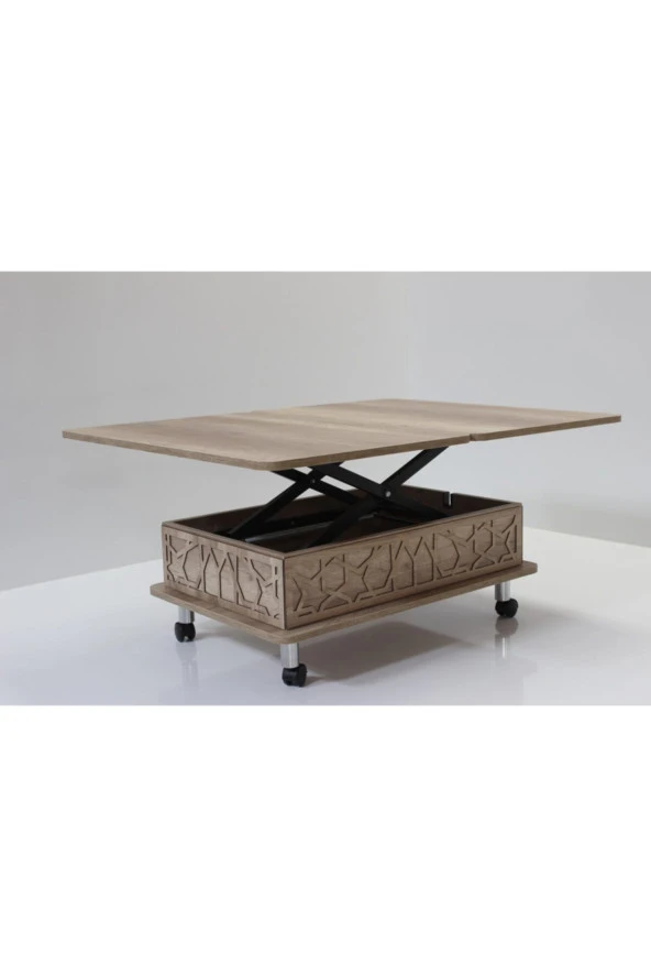 kolexonline Akıllı Sihirli Sehpa 3 Kadameli Tekerli Alaska - Resim 2