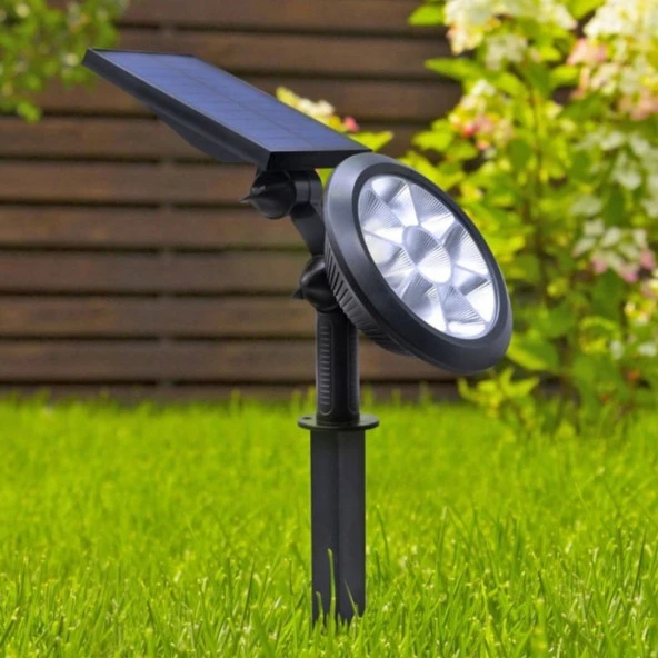 Maxled MX-9010 18W Led Solar Kazıklı Bahçe/Çim Armatürü Yeşil Işık - Resim 2