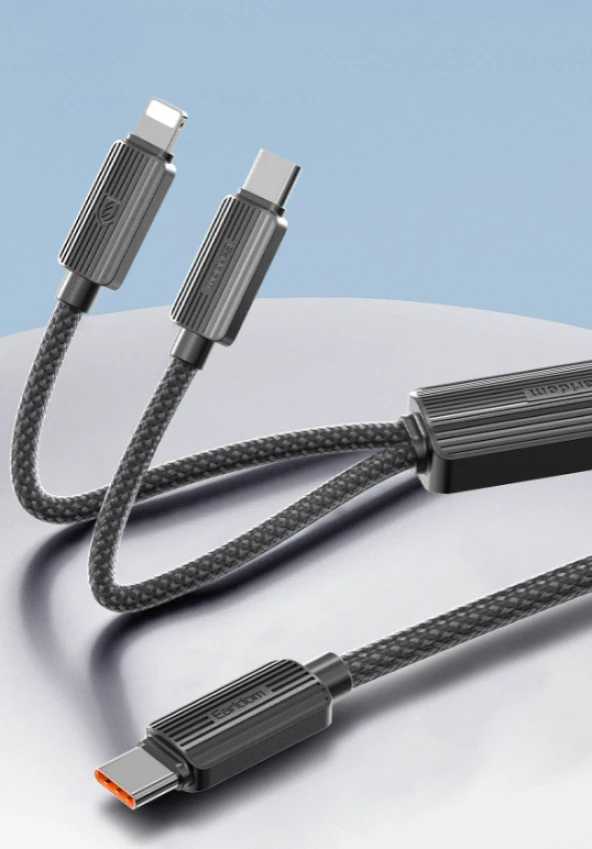 Peeq Earldom EC-IC01 1.2M Type-C ve Lightning 2in1 PD Hızlı Şarj Kablosu - 4
