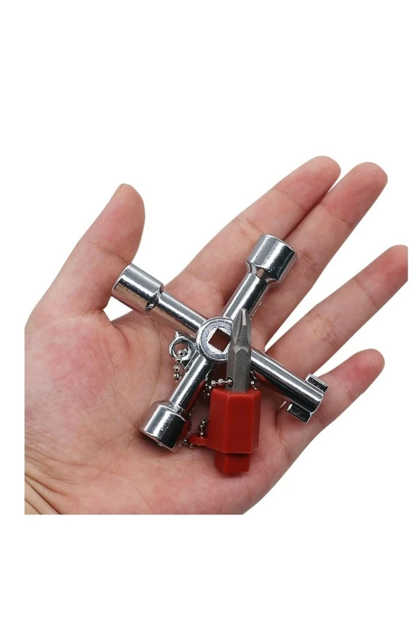 Depolife Pano Aanahtarı Istavroz Metal Pano Kilit Anahtarı Extra Bits Uçlu Elektrik Kumanda Dolabı Fonksiyonl ürün görseli 1