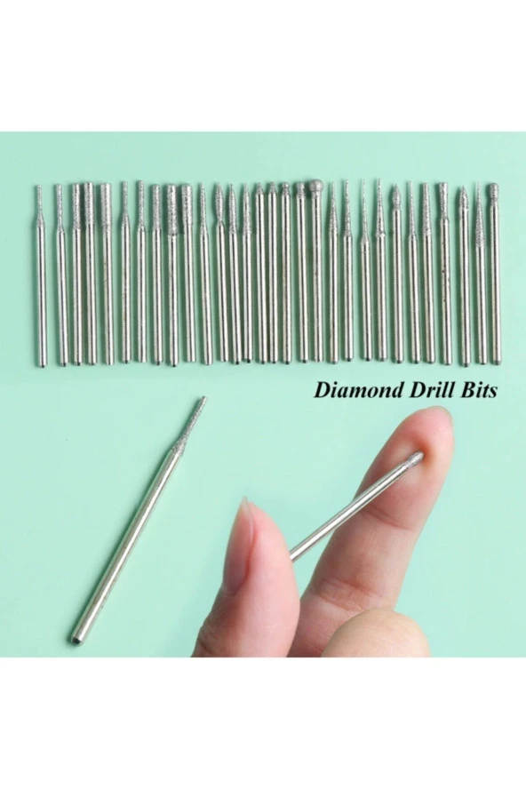 42 Parça Protez Tırnak Kuru Manikür Freze Ucu Seti Temizleme Parlatma Manikür Pedikür Uç Seti Keçeli - 2