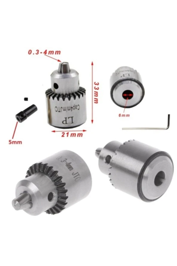 Depolife Motor Için Anahtarlı Mandrel 3 Çeneli 5mm Mil Çaplı Mandren Okul Proje Uygulama Matkap Uçlu - 2