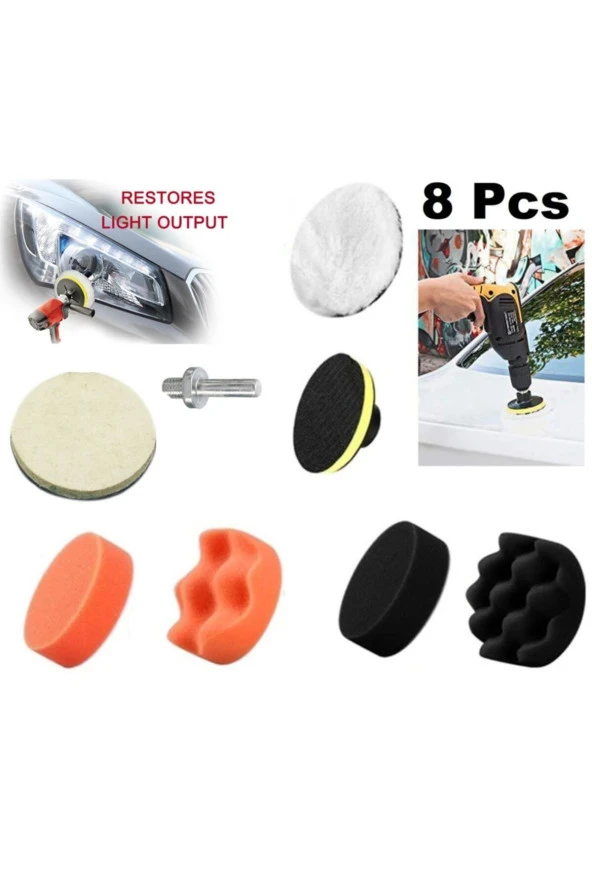 Autokit Oto Kaporta Boya Polisaj Seti + Pasta Cila Kir Çıkarma Araç Temizlik Seti - 3