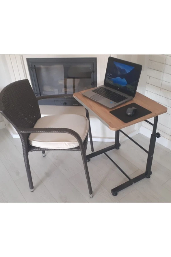 Ilk Okul Çocuk Ders Çalışma Masası Boyu Yüksekliği Ayarlanabilir Masa Ceviz Renk Çocuk Odası Masası - 3