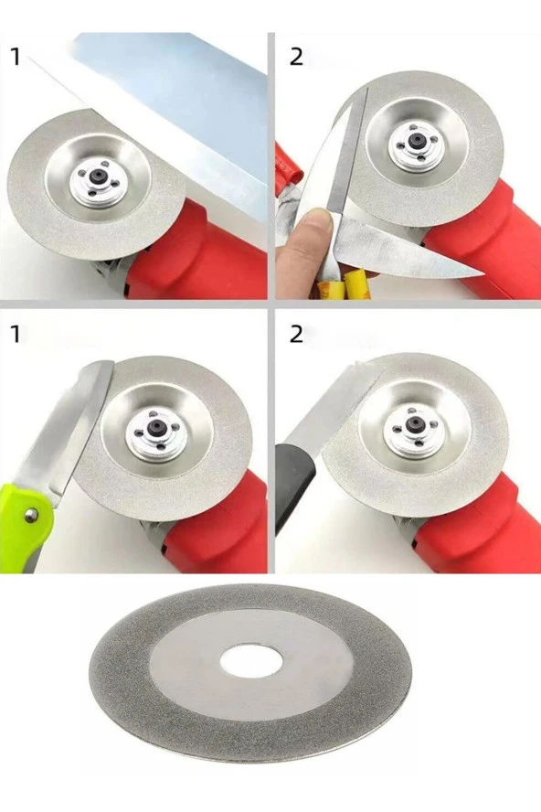 Depolife Bıçak Satır Makas Balta bileme diski 100mm Elmaslı eğeleme disk avuç taşlama spiral uyumlu disk