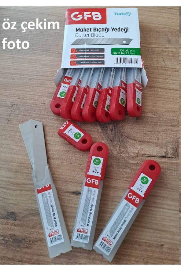 Depolife falçata yedek bıçağı GFB 100lü maket bıçağı yedeği 0.5mm - 2