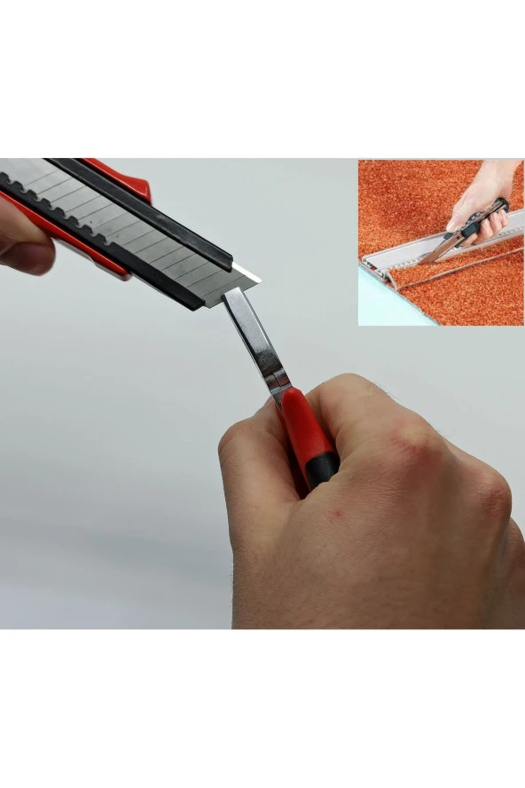 Depolife Metal Falçata 4 adet ve 100 adet falçata yedek bıçağı seti GFB maket bıçağı 0.5mm - 2