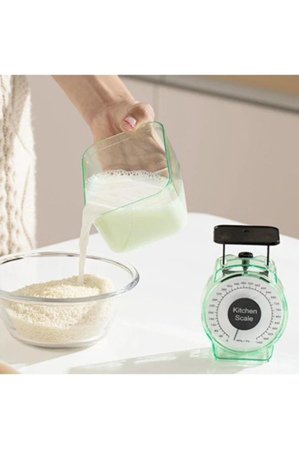 Depolife 1 Kg Hassas Mekanik Mutfak Tartısı Gıda Litre Ölçer Dara Ölçekli Hassas Terazi Mekanik Tartı Kantar - 2