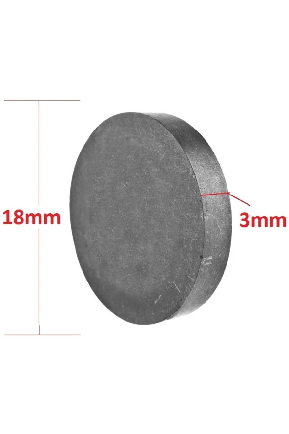 Mıknatıs Silindir Magnet 18x3mm 15 Adet Ferrit Mıknatıs Oxıt Ferrit Magnet