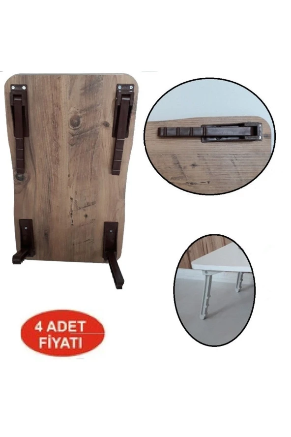 Yer Sofrası Ayağı Katlanır 4 Adet, Sofra Sini Ayakları Katlanır 4lü Ayak - 2