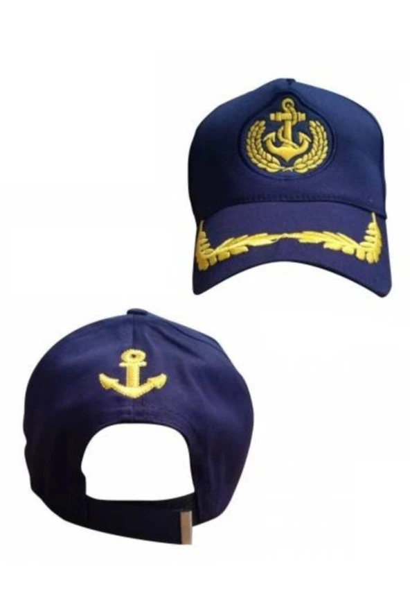 Depolife Unisex Lacivert Nakışlı Şapka - 3