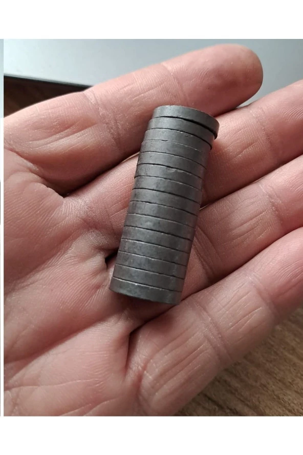 Depolife Mıknatıs Silindir Magnet 18x3mm 15 Adet Ferrit Mıknatıs Oxıt Ferrit Magnet - 2