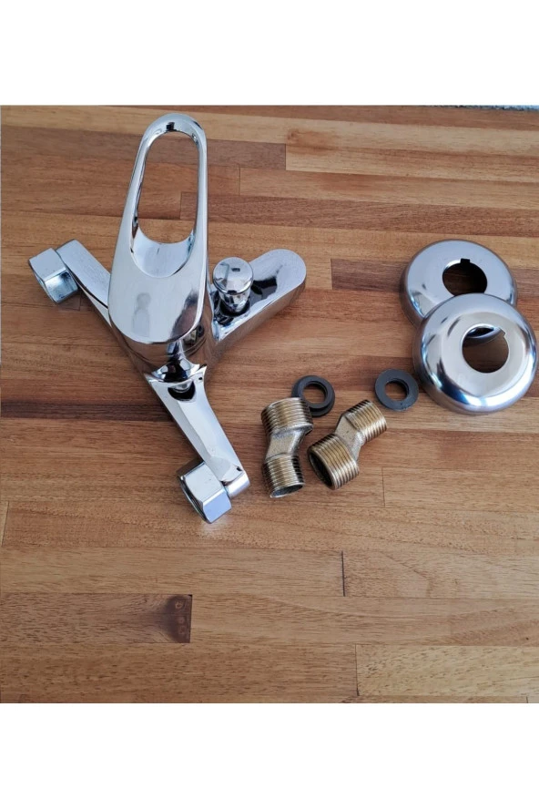 Depolife Banyo Duş Bataryası Mix Sıcak Soğuk Banyo Çeşmesi Prinç Tasarruflu Armatür - 3