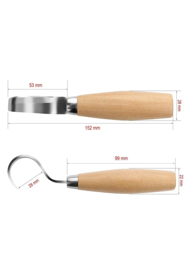 EFEARMS Ahşap Kaşık Kuksa Oyma Bıçağı - 2
