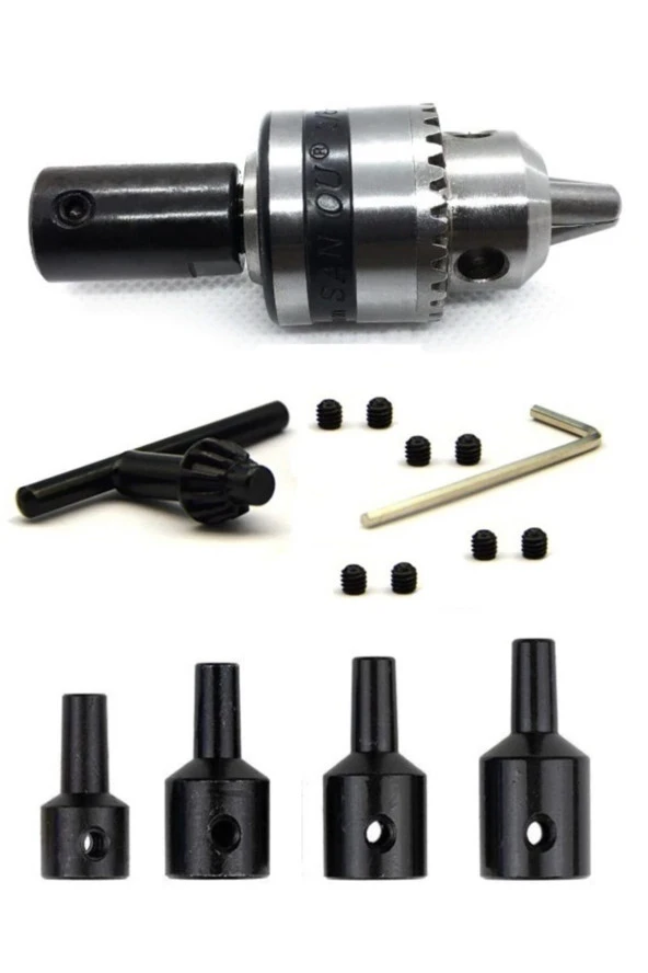 Depolife Motor Için Küçük Anahtarlı Metal 6mm Mandren 4mm 5mm 6mm 8mm Kaplinli Okul Proje Ödev Uygulama Hobi