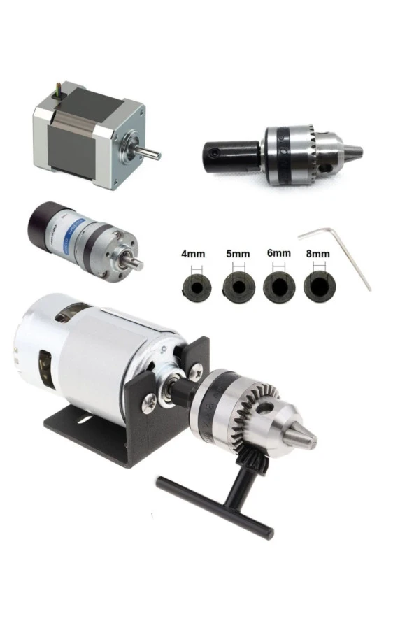 Depolife Motor Için Küçük Anahtarlı Metal 6mm Mandren 4mm 5mm 6mm 8mm Kaplinli Okul Proje Ödev Uygulama Hobi - 2