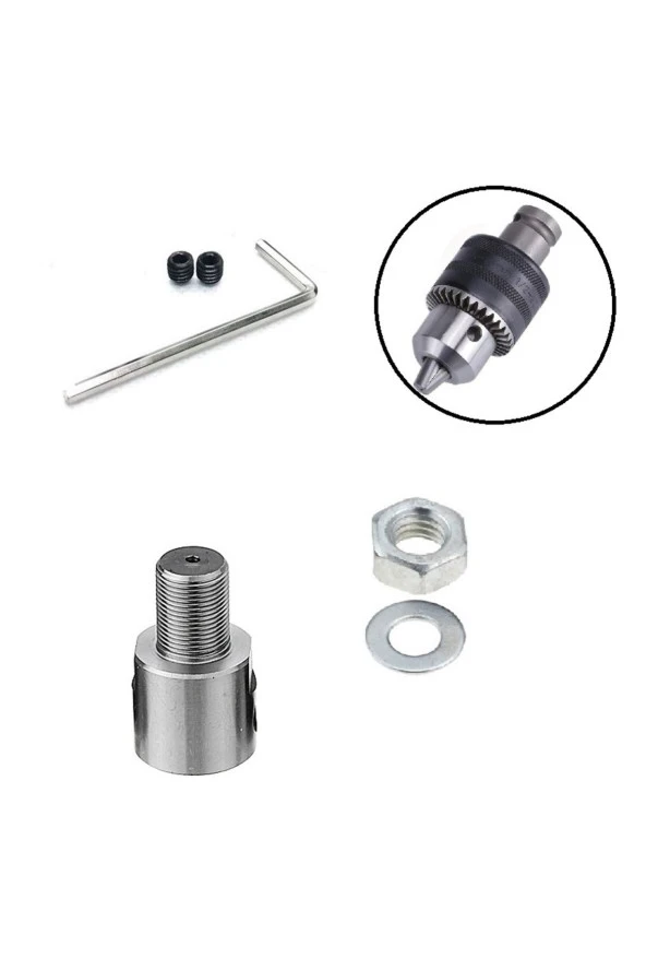 3/8mm Kaplin Vida Seti Okul Proje Ödev Hobi Uygulama 8mm Motor Mili Için Mandren Adaptör