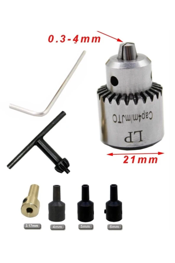 Depolife Motor Için Anahtar Sıkmalı Mini Mandrel 4mm Mandren Üniversal Okul Proje Ödev Hobi 3.2mm 4mm 5mm 6mm - 3