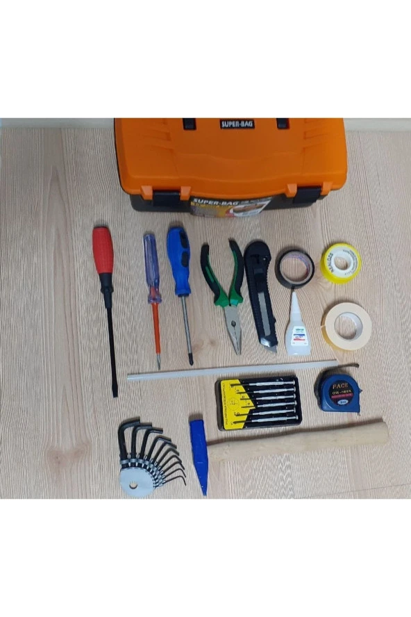 Depolife Çantalı Alet Takımı Seti Saatçi Tornavida Metre Çekiç Gargaburun ürün görseli