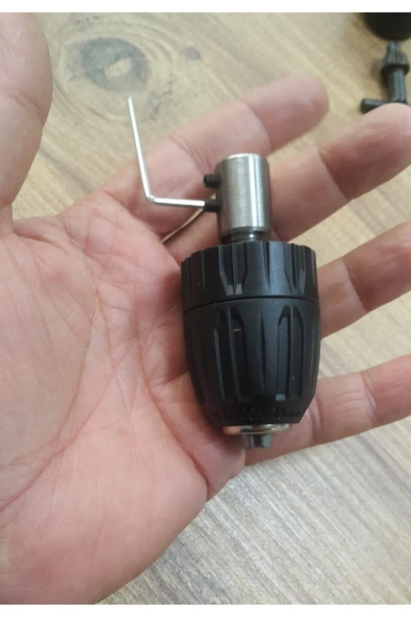 Depolife Anahtarsız Supra Plastik Mandren Otomatik Mandrel Okul Proje Hobi 3lü Motor Mil Kaplinli 3/8mm 10mm - 3