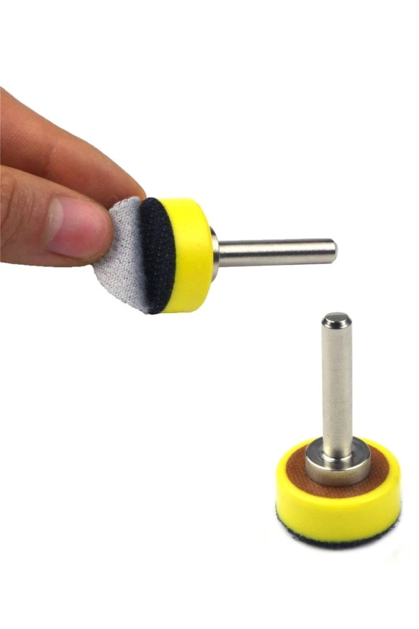 Depolife Dremel Tarzı Gravür Makineleri Için Mini Cırtlı Zımpara Tabanı 3.17mm Sap 25mm Pad