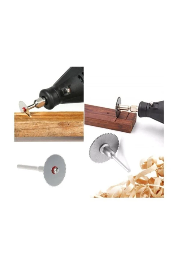 Depolife Dremel Proxxon Banco Grinder Uyumlu Ahşap Oyma Elmas Kesici Mini Kesici 10lu Hobi Seti - 2