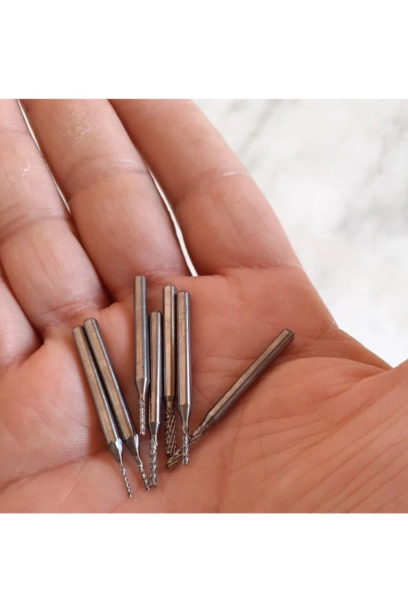 Depolife Carbide Yönlendirici Bit End Mill Freze Cnc Karbür Ucu Kesici Ahşap Ve Alüminyum 2.4mm - Resim 2