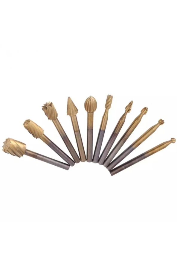 Gravür Ahşap Titanyum Kaplama Oyma Ve Şekillendirici Uç Seti 10 Adet ürün görseli 1