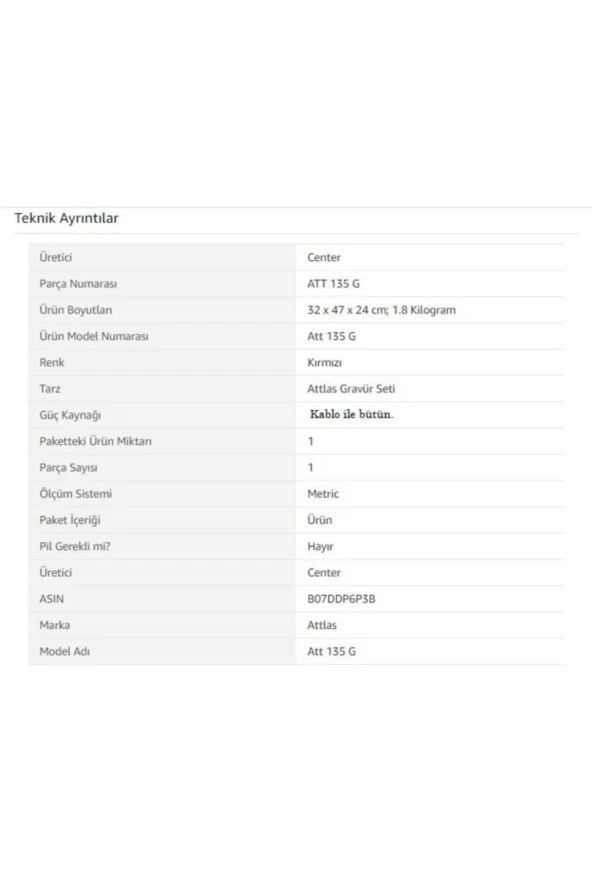 Attlas Att 135 G Gravür Seti 135 W - Resim 3